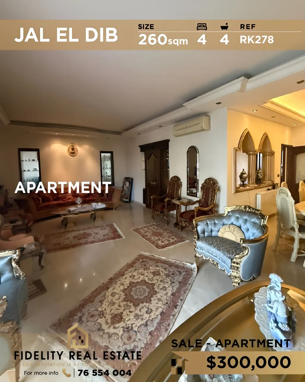Apartment for sale in Jal El Dib, Lebanon