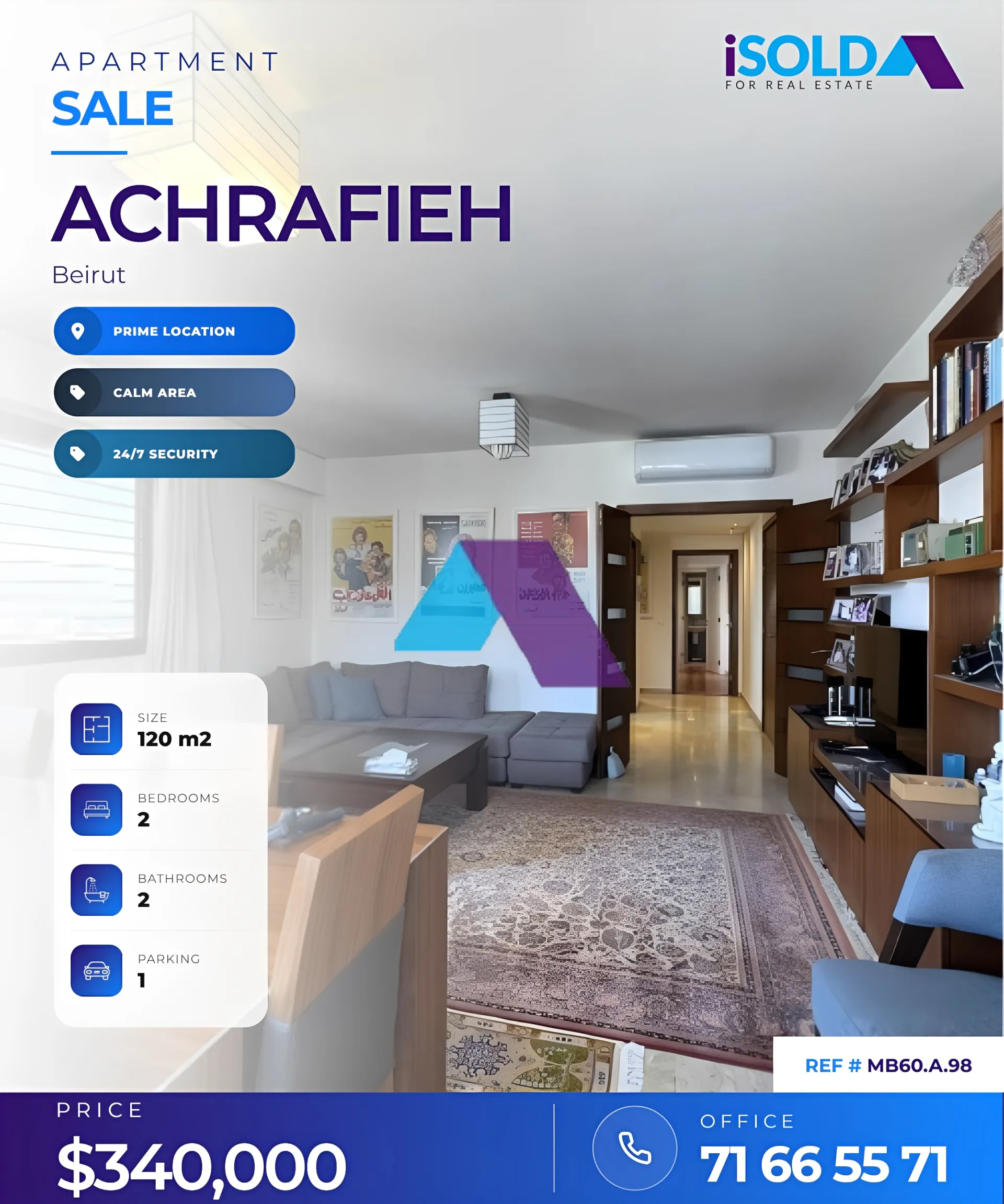 Apartment for sale in Achrafieh, Beirut, Lebanon