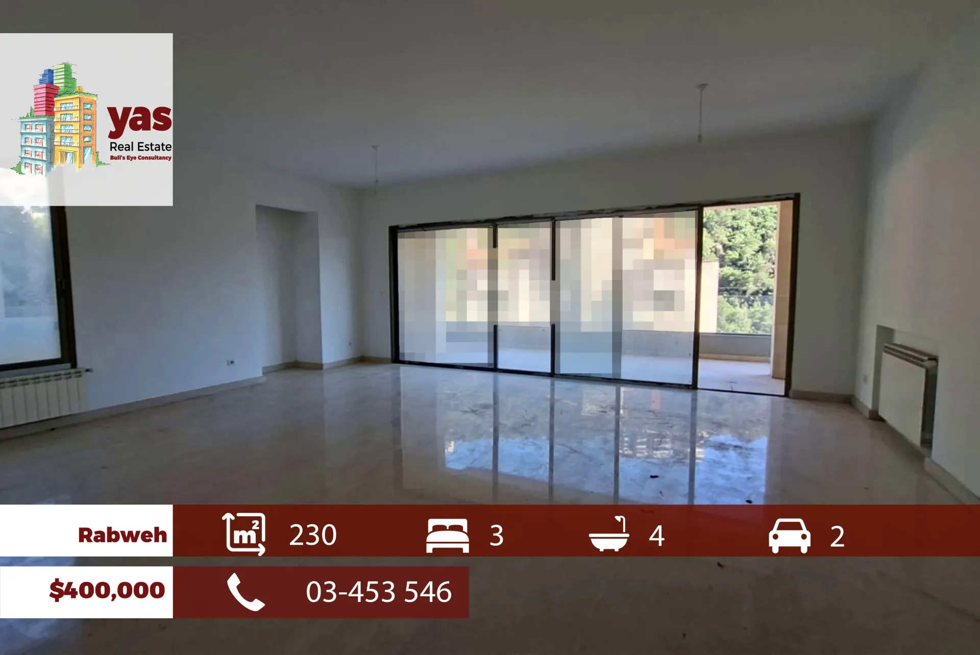 Apartment for Sale in Rabweh - 3 bed, 4 bath