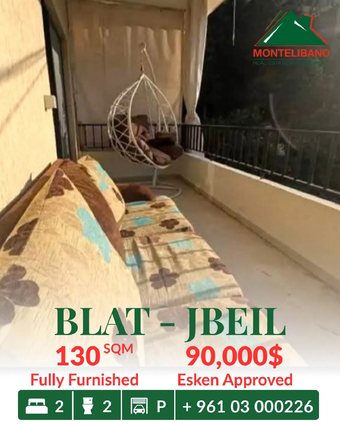 Apartment for sale in Blat, Lebanon