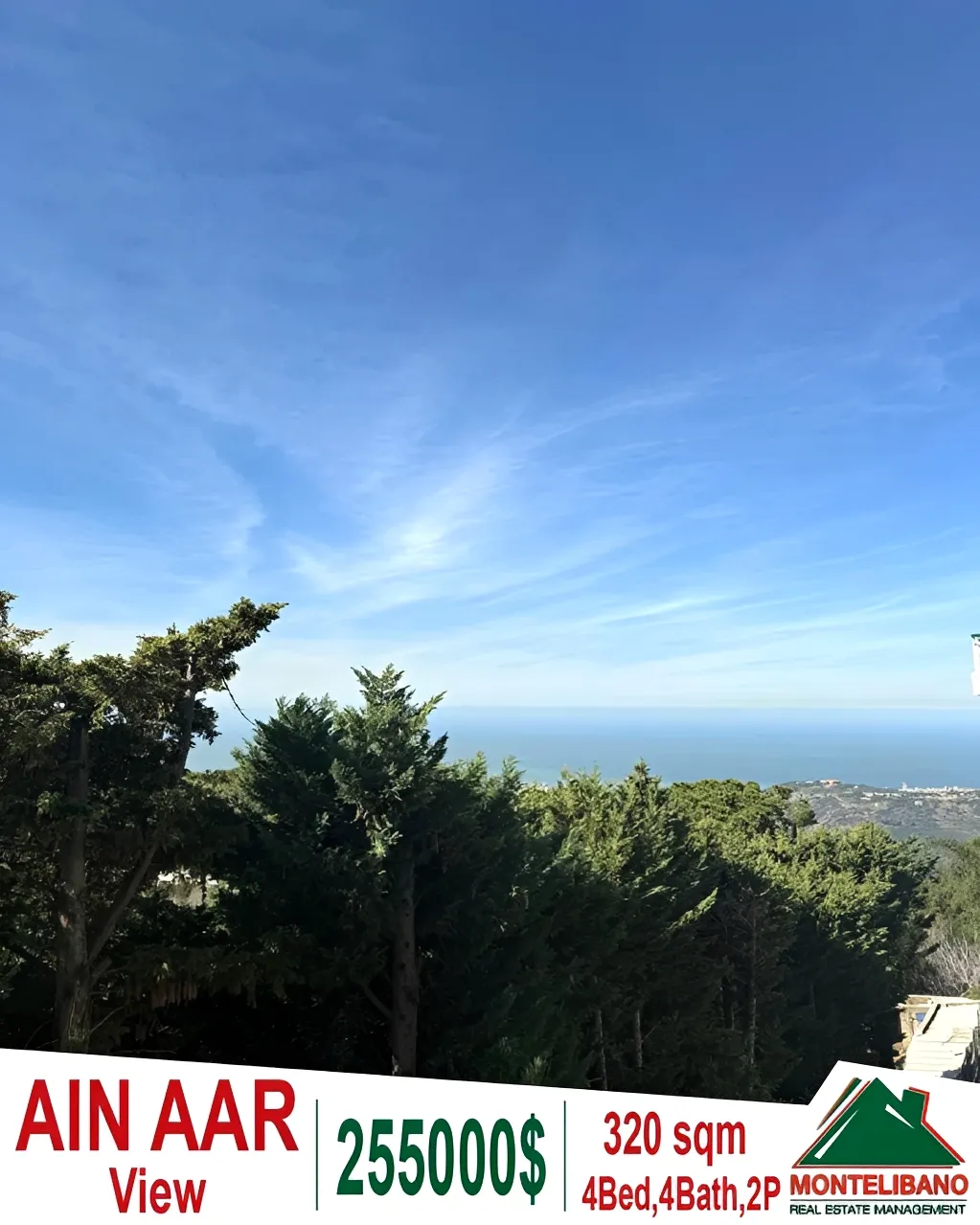 Apartment for sale in Ain Aar, Lebanon - 4 bed, 4 bath