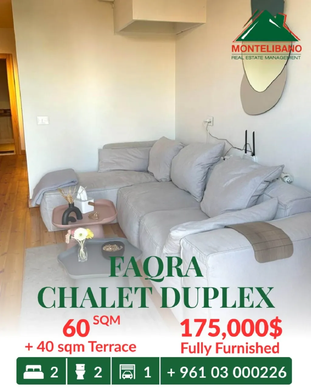 Chalet for sale in Faqra, Lebanon
