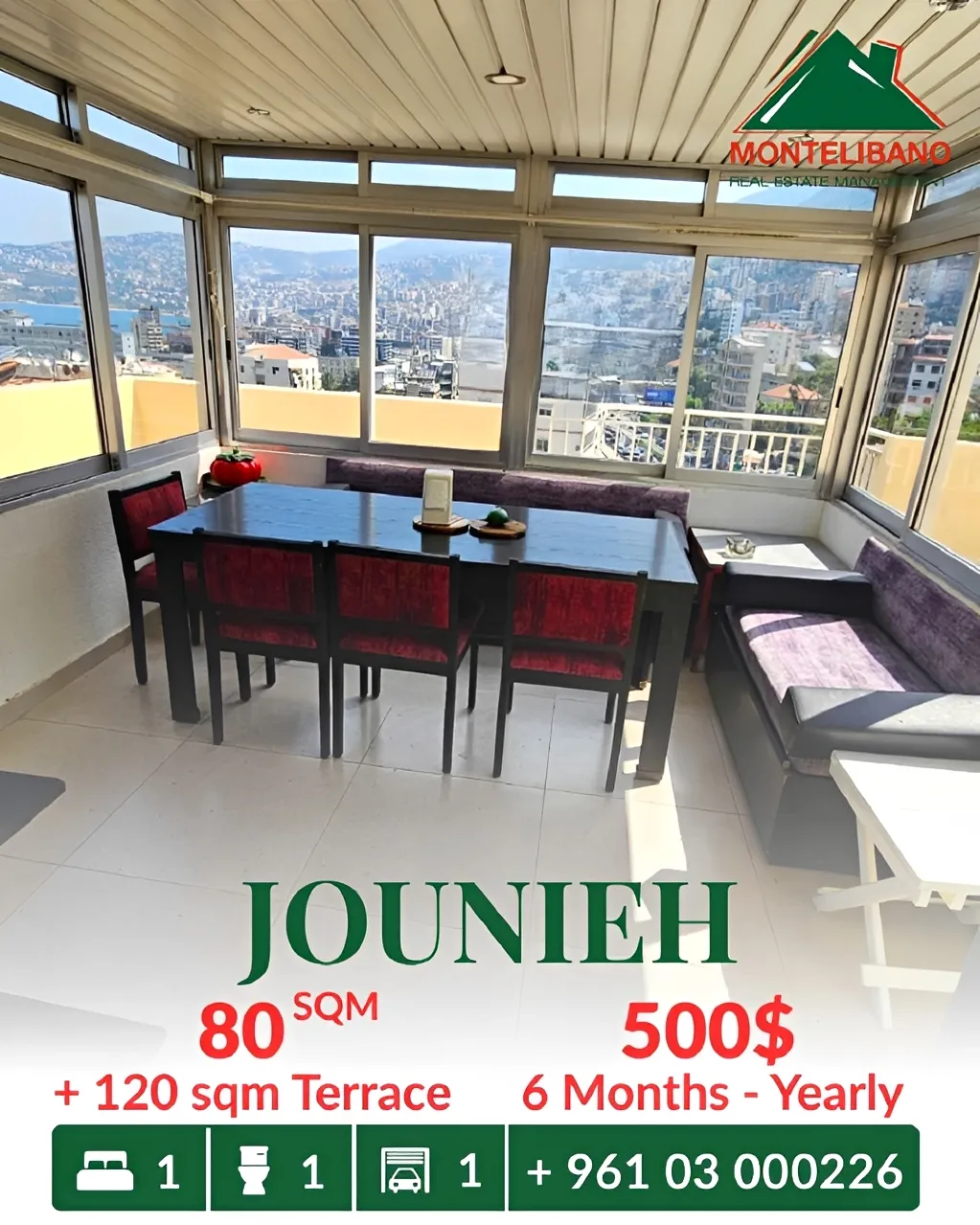 Apartment for rent in Jounieh, Lebanon