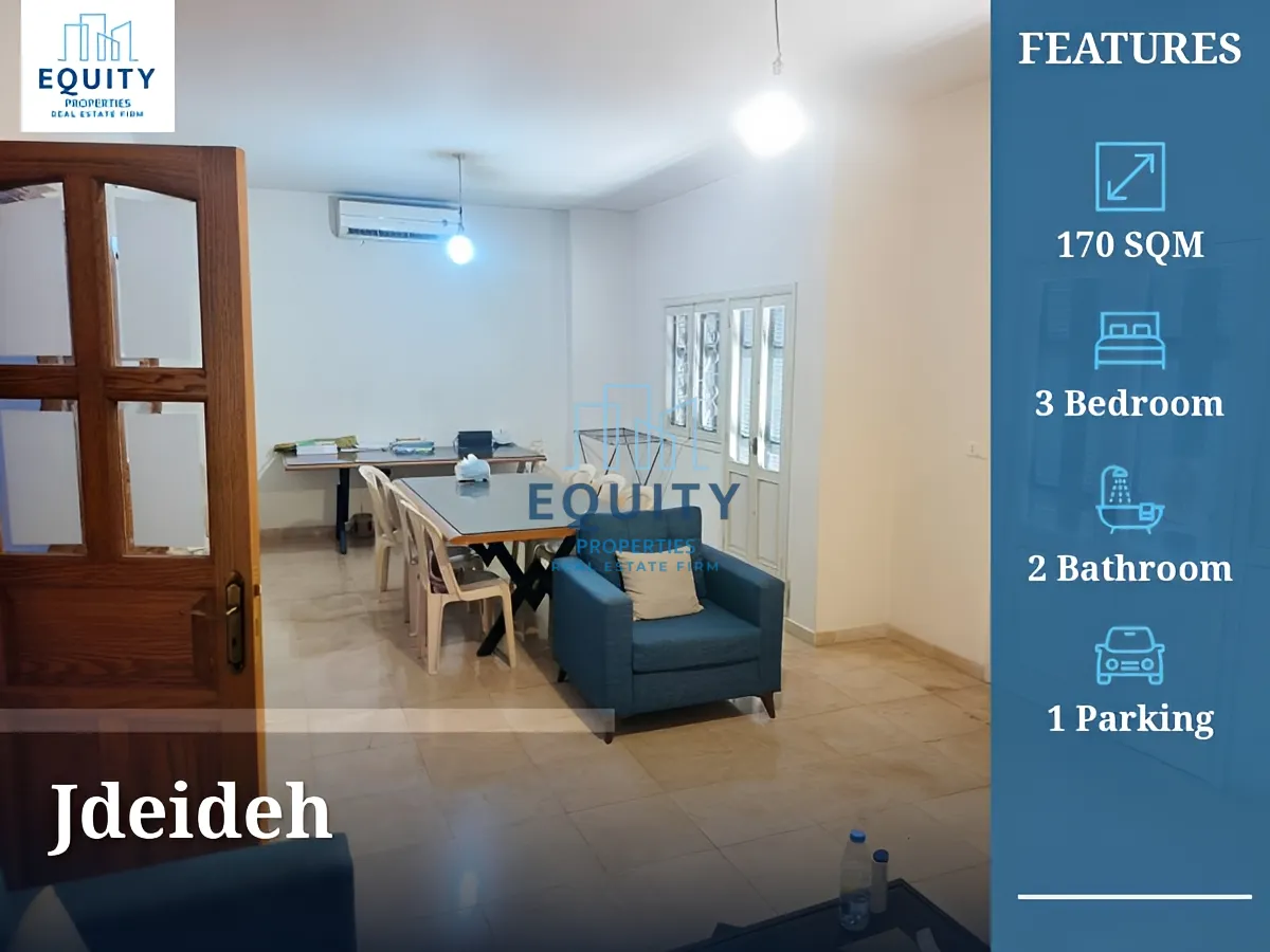 Apartment for rent in Jdeideh - 3 bed, 2 bath