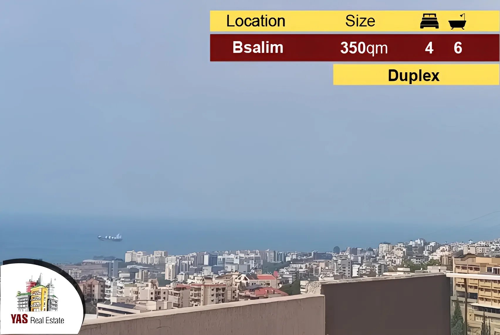 Apartment for Sale in Bsalim - 4 bed, 6 bath