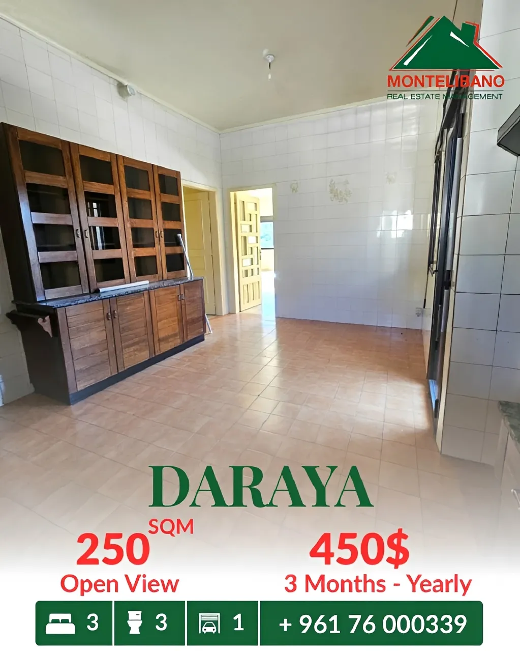 Apartment for rent in Daraiya, Lebanon