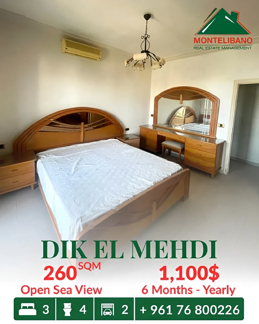 Apartment for rent in Dik El Mehdi