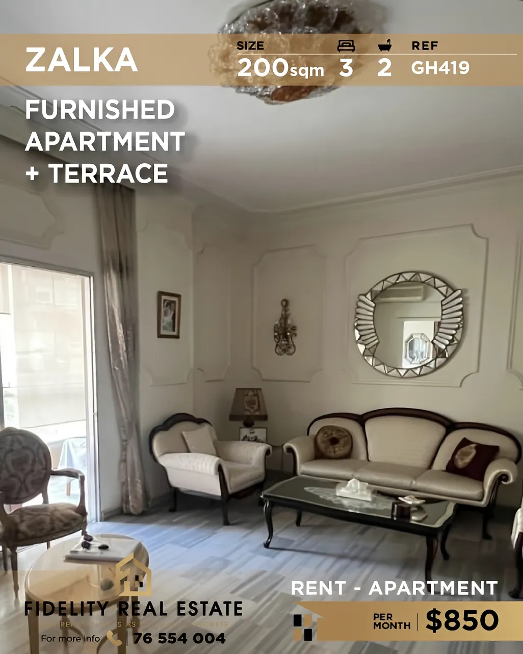 Apartment for rent in Zalqa, Lebanon - 3 bed, 2 bath