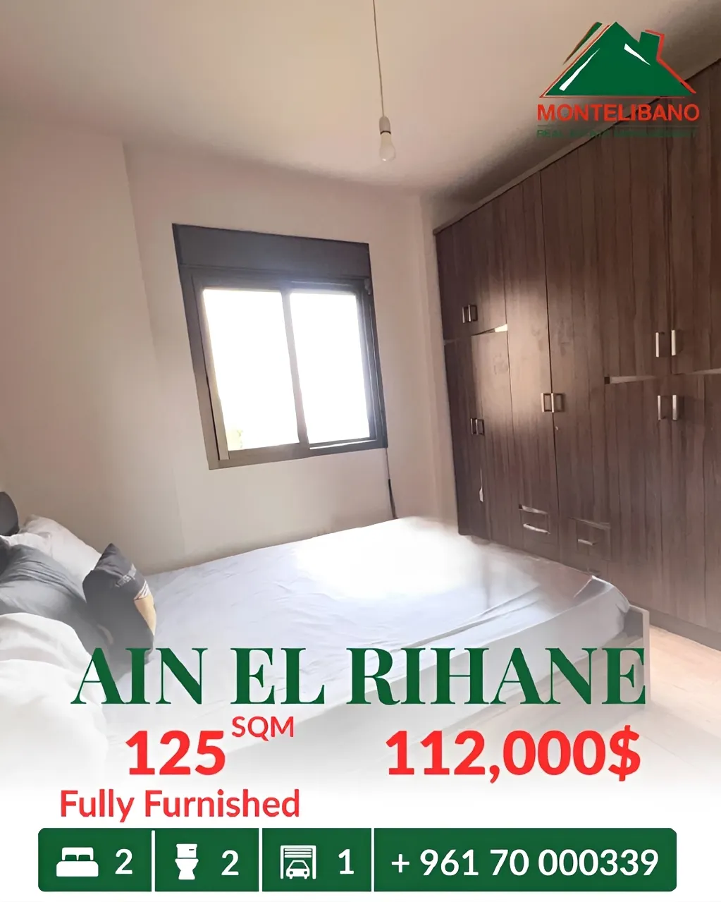 Apartment for sale in Ain El Rihaneh, Lebanon