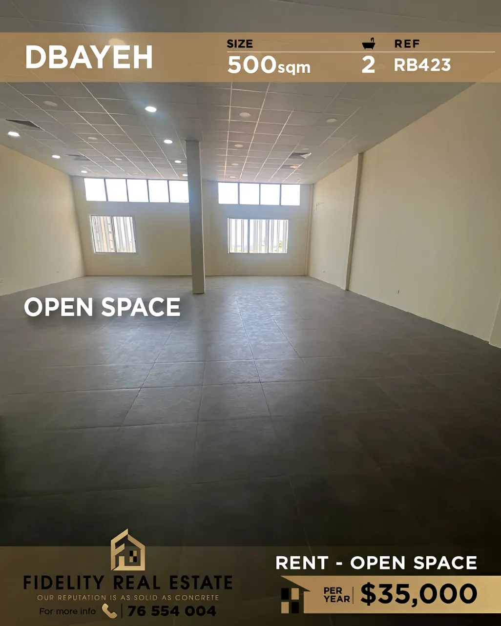 Showroom for rent in Dbayeh, Lebanon