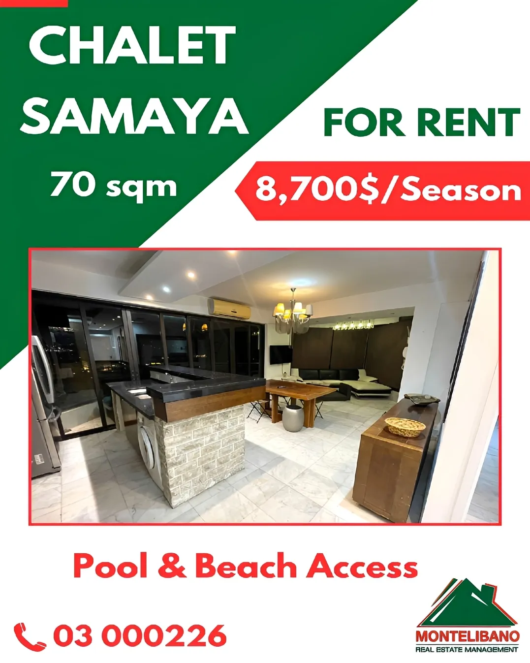 Chalet for rent in Kaslik, Lebanon - 1 bed, 0.5 bath