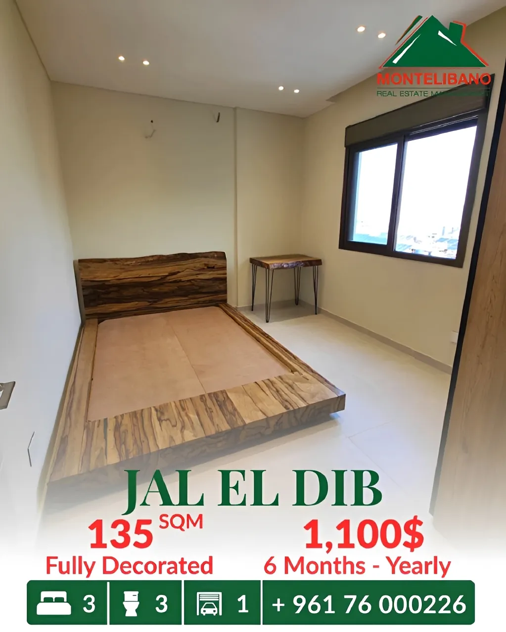 Apartment for rent in Jal El Dib