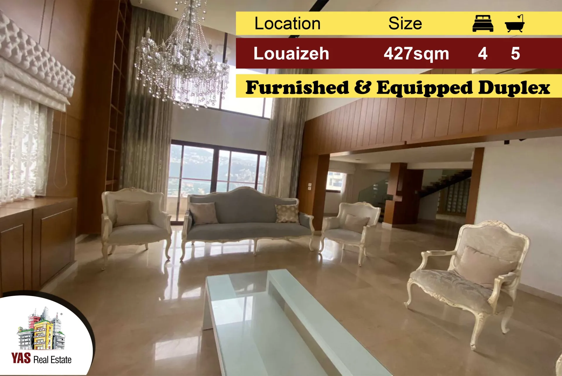 Apartment for Sale in Louaizeh, Lebanon - 4 bed, 5 bath