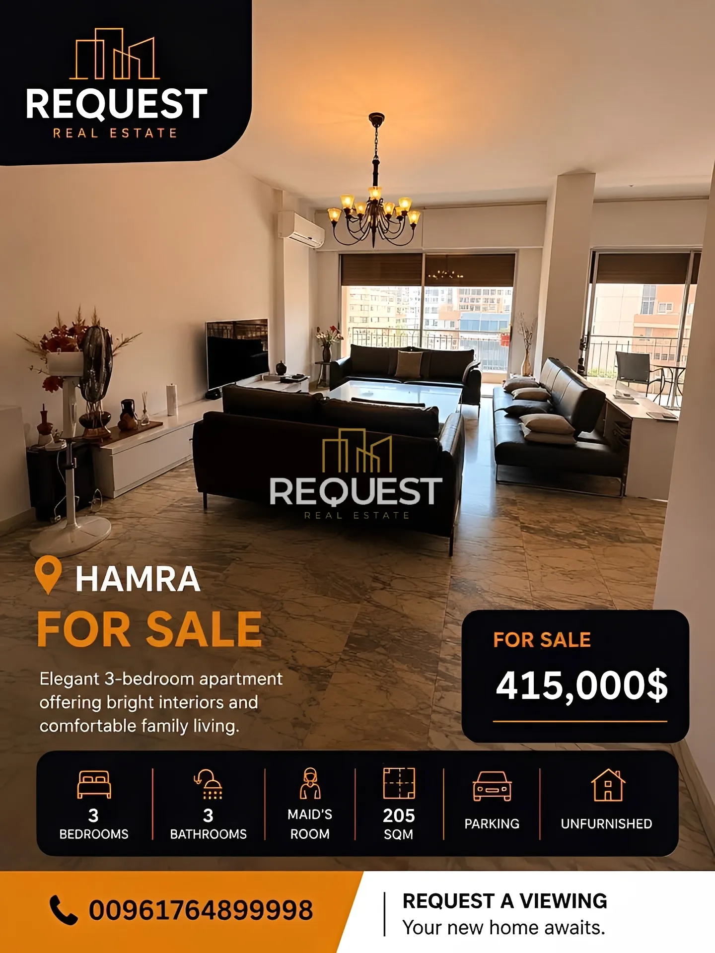 Apartment for sale in Hamra, beirut, lebanon - 3 bed, 3.0 bath