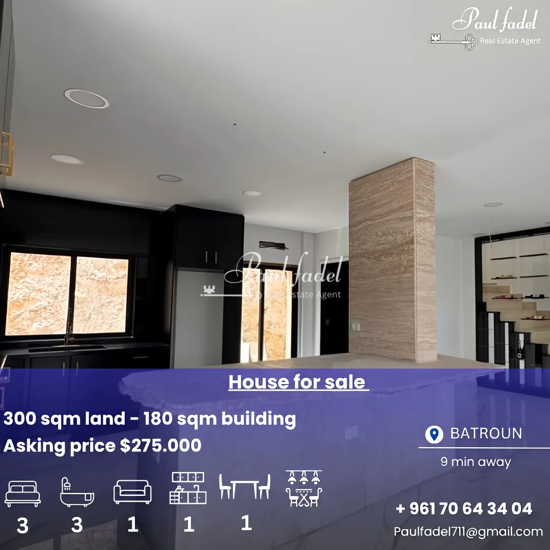 House for sale in Batroun, lebanon