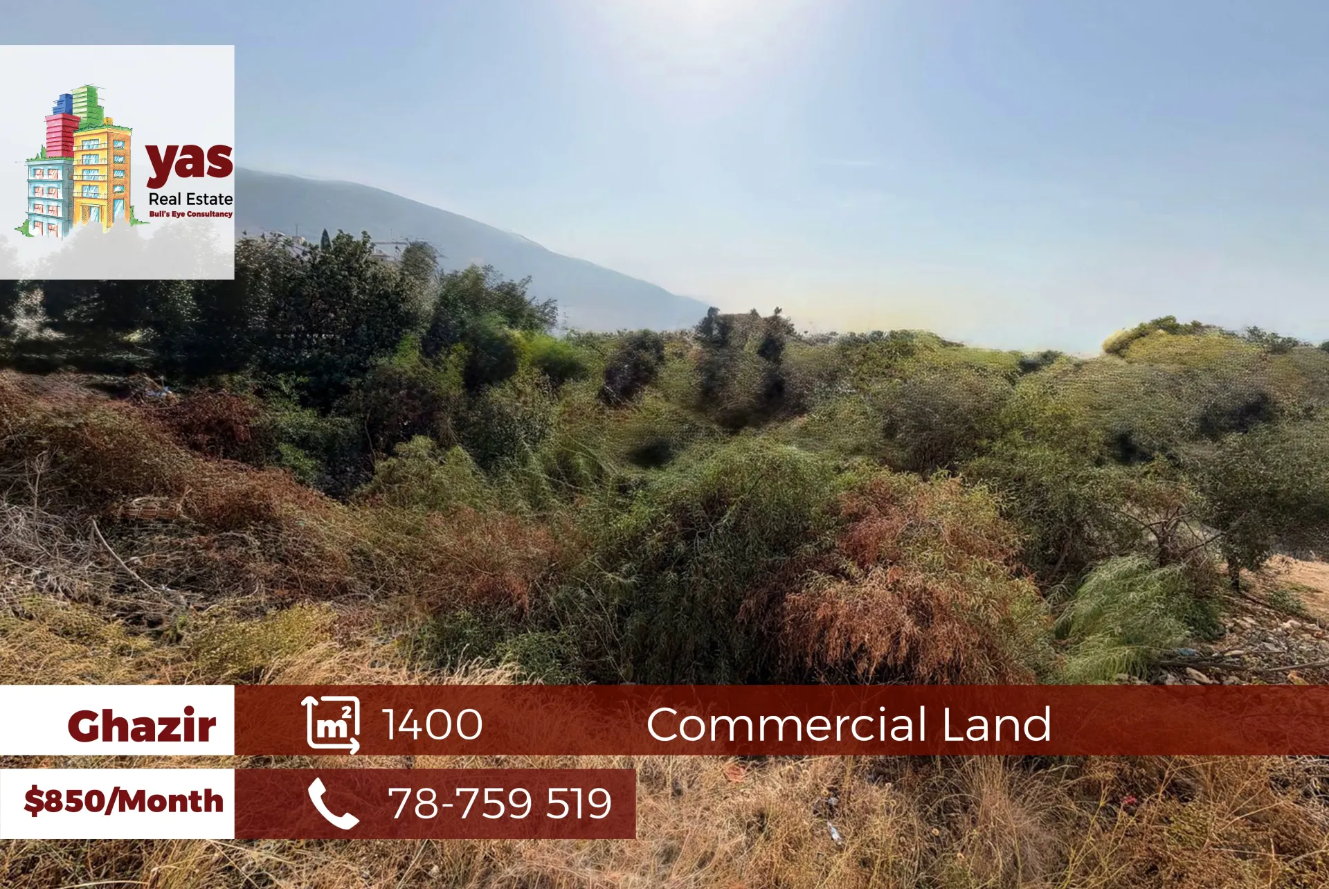 Land for Rent in Ghazir