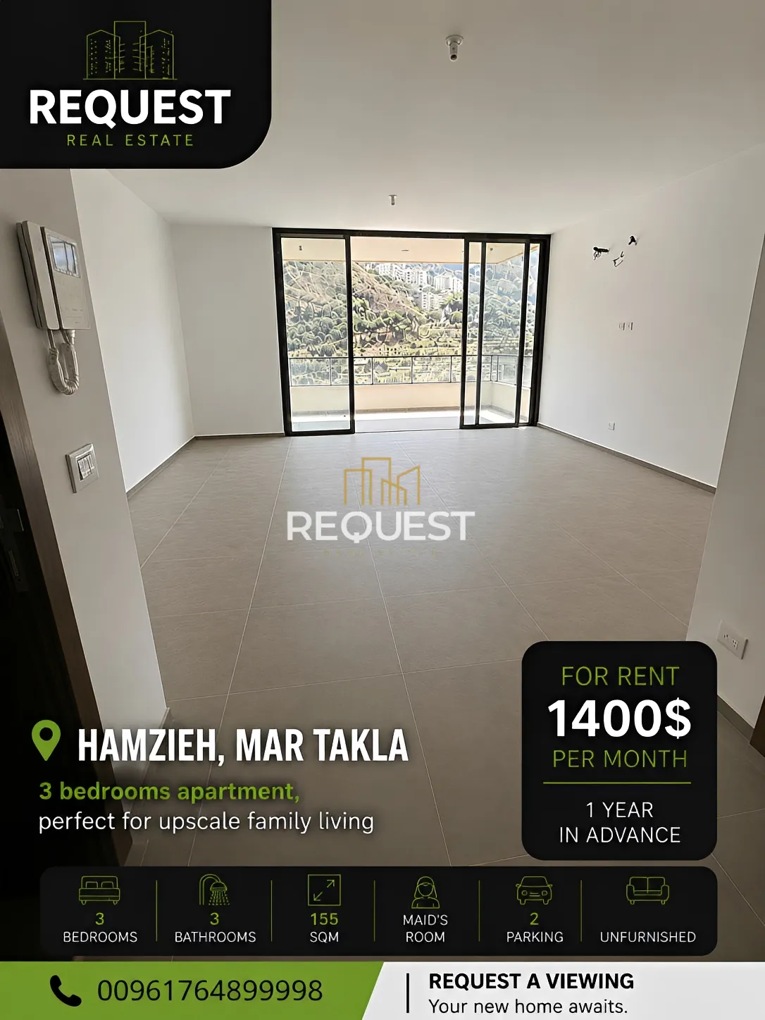 Apartment for rent in Hazmieh, lebanon