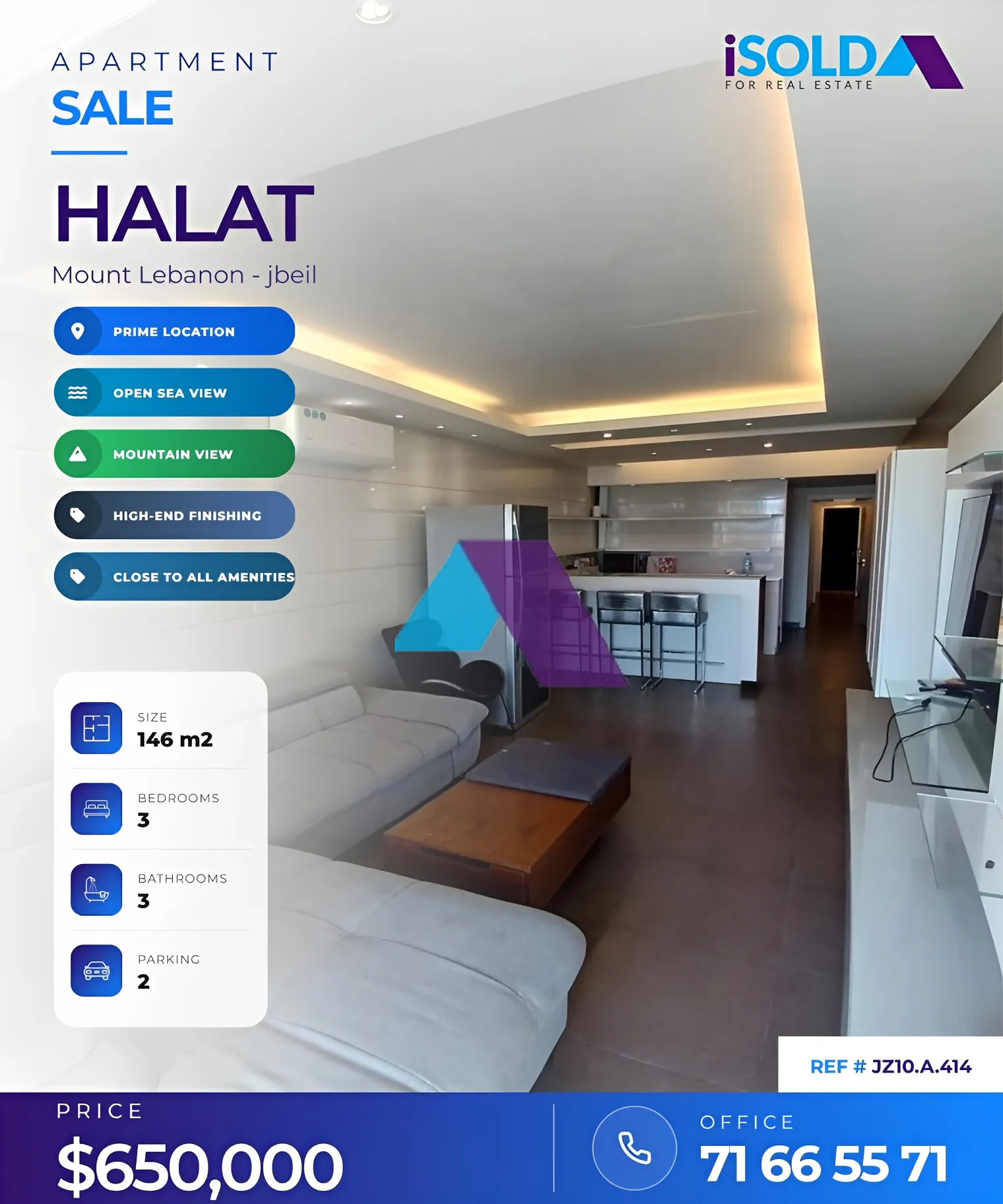 Apartment for sale in Halat, Lebanon - 3 bed, 3 bath