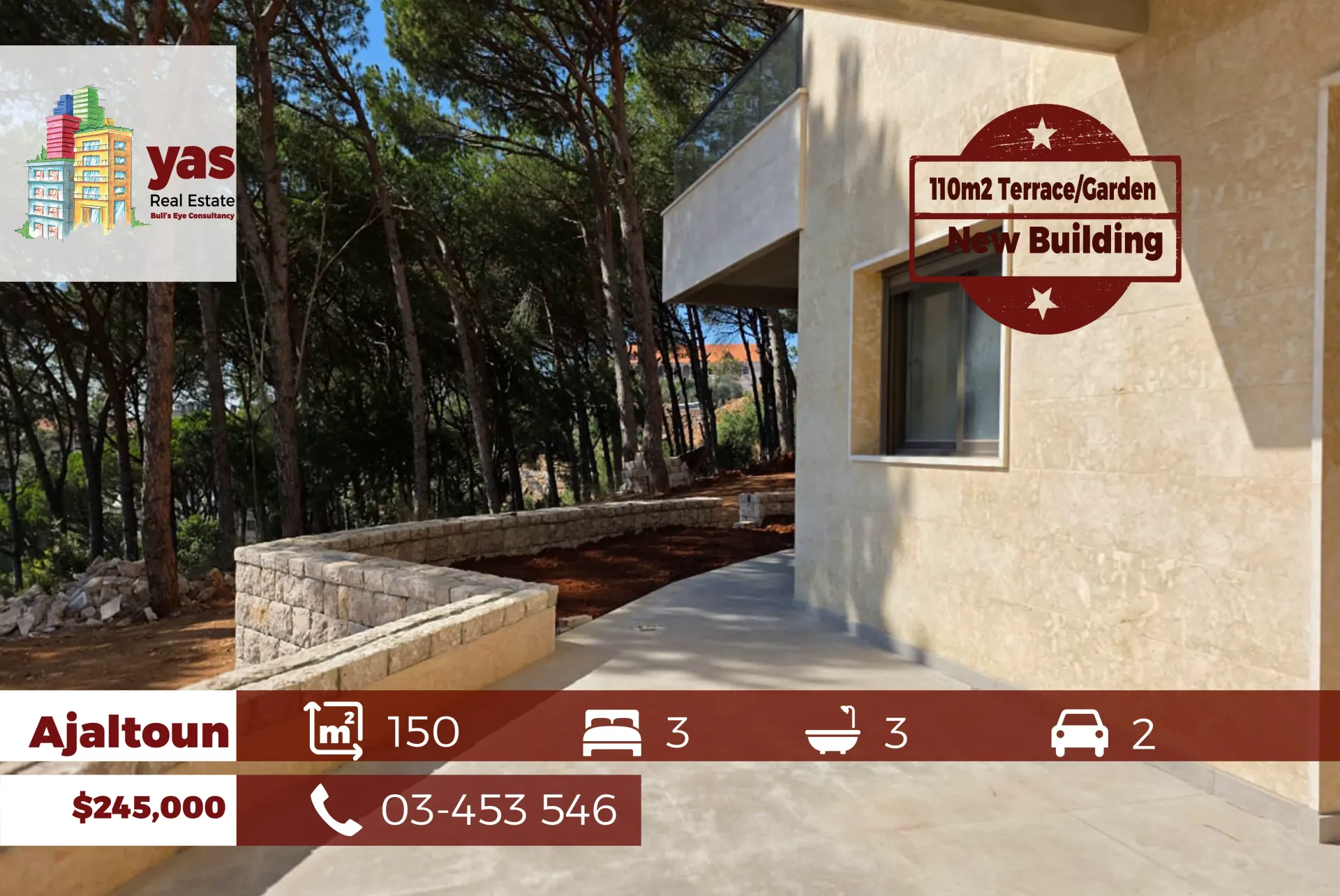 Apartment for Sale in Ajaltoun