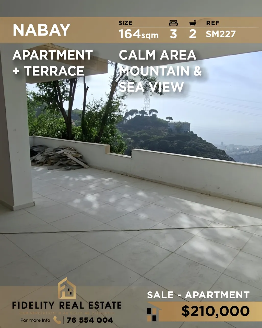 Apartment for sale in Nabiyeh, Lebanon