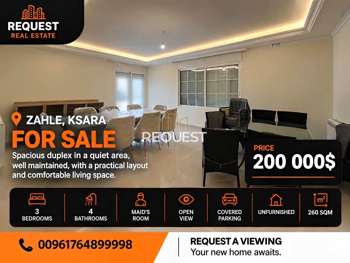 Duplex for sale in Ksara