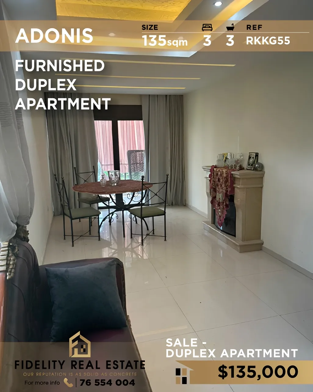 Duplex for sale in Adonis, Lebanon - 3 bed, 3 bath