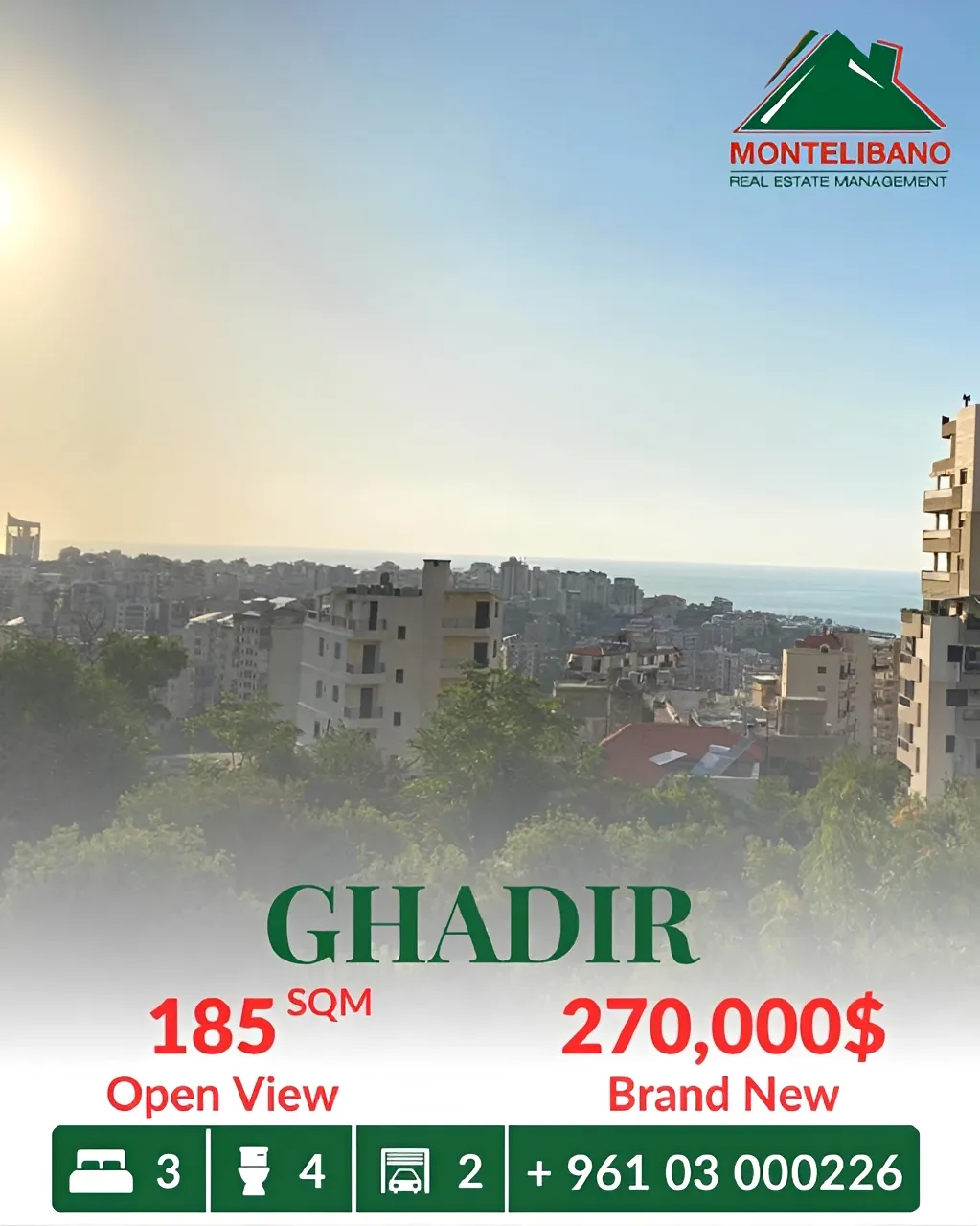 Apartment for sale in Ghadir, Lebanon