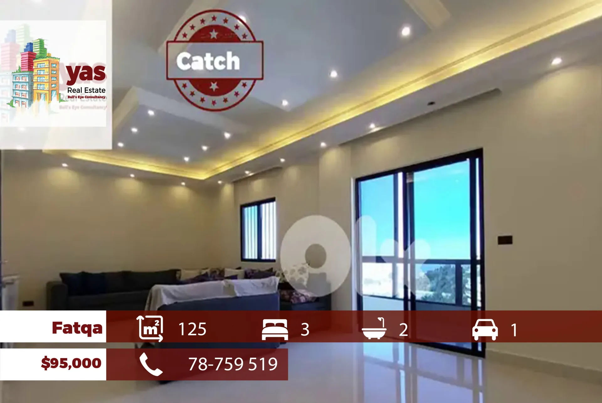 Apartment for Sale in Fatqa - 3 bed, 2 bath