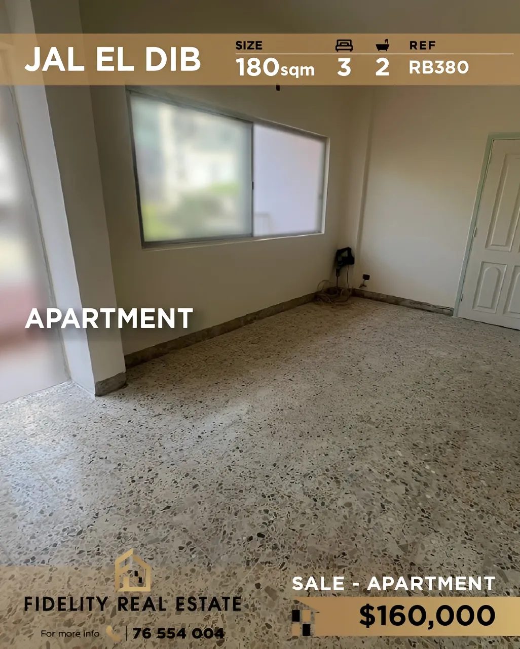 Apartment for sale in Jal El Dib, Lebanon - 3 bed, 2 bath