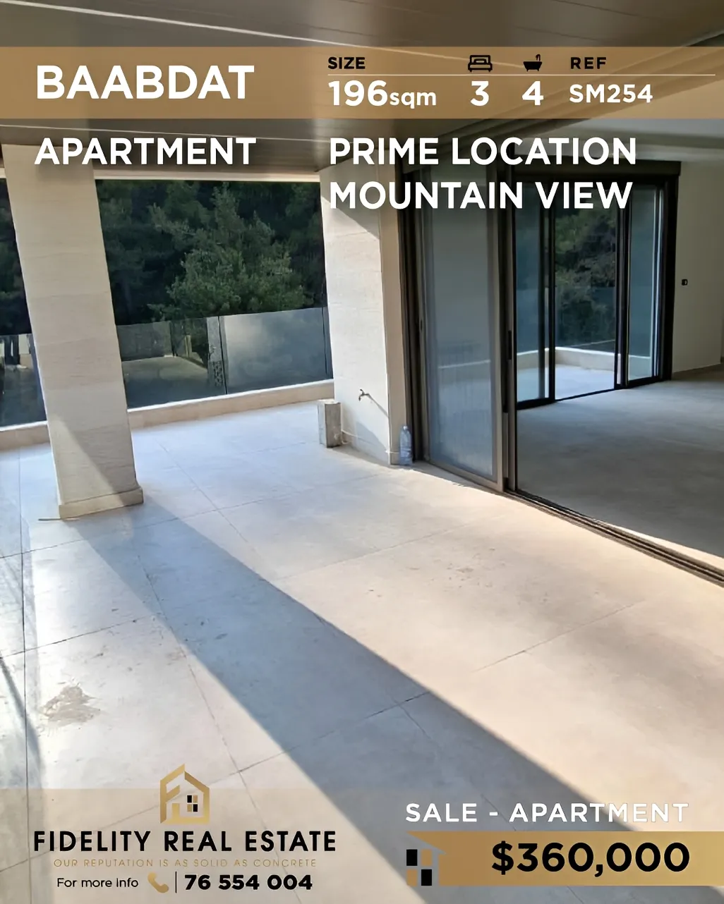 Apartment for sale in Baabdat, Lebanon