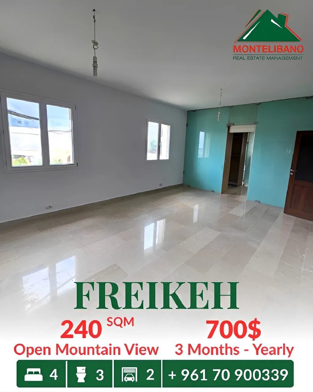 Apartment for rent in Fraikeh, Lebanon
