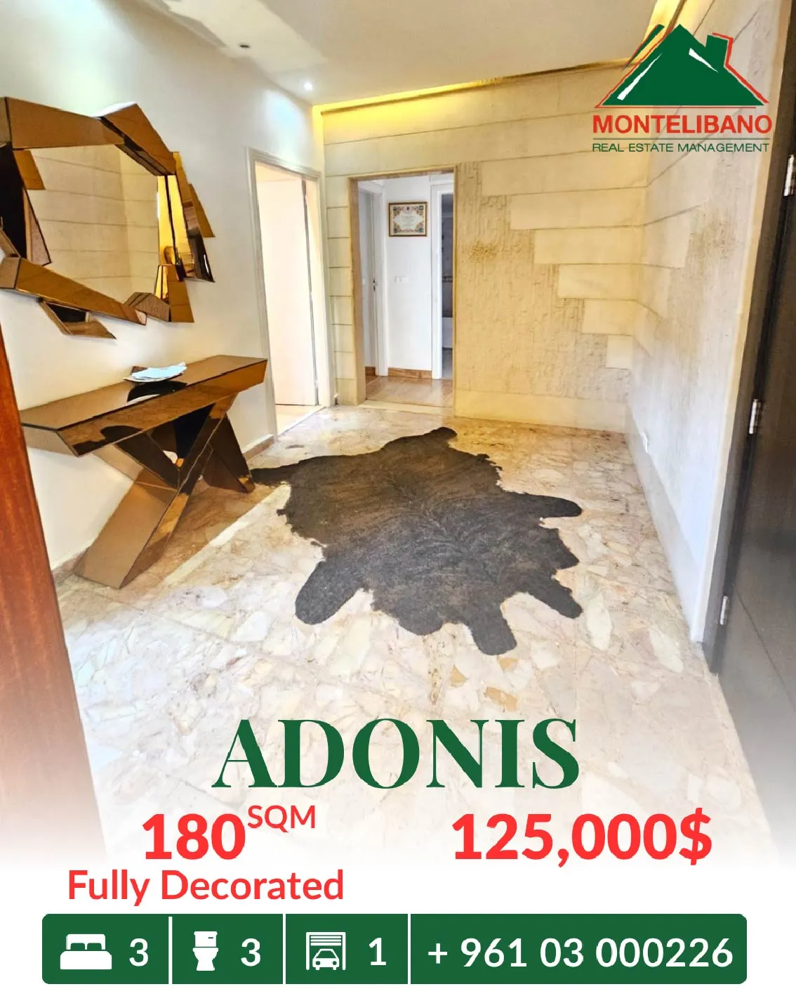 Apartment for sale in Adonis, Lebanon