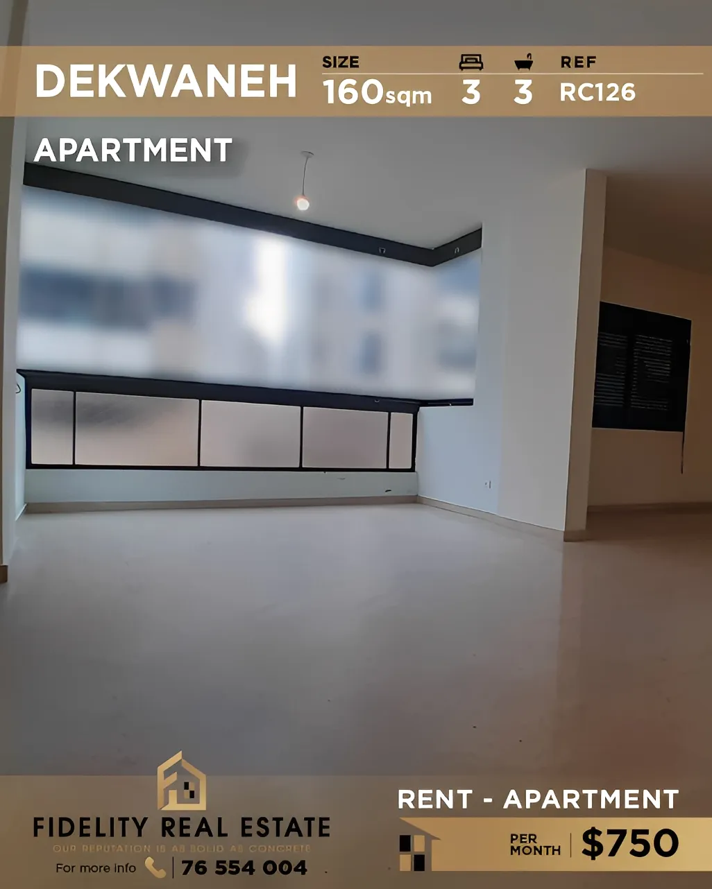 Apartment for Rent in Dekwaneh, Lebanon