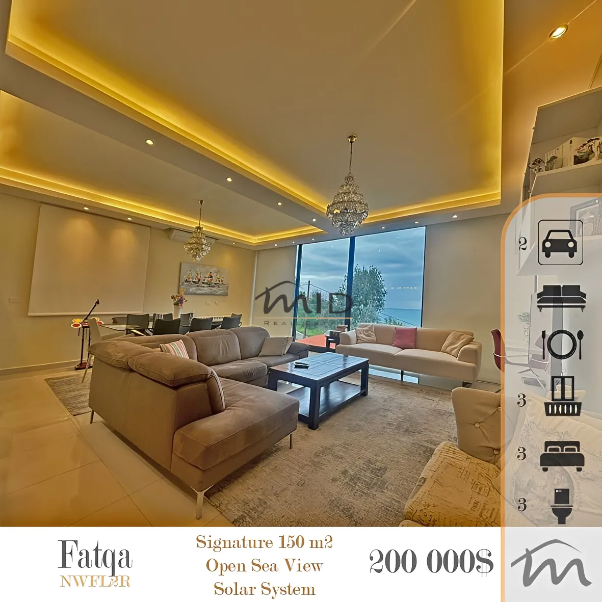 Apartment for sale in Fatqa, lebanon - 3 bed, 3.0 bath