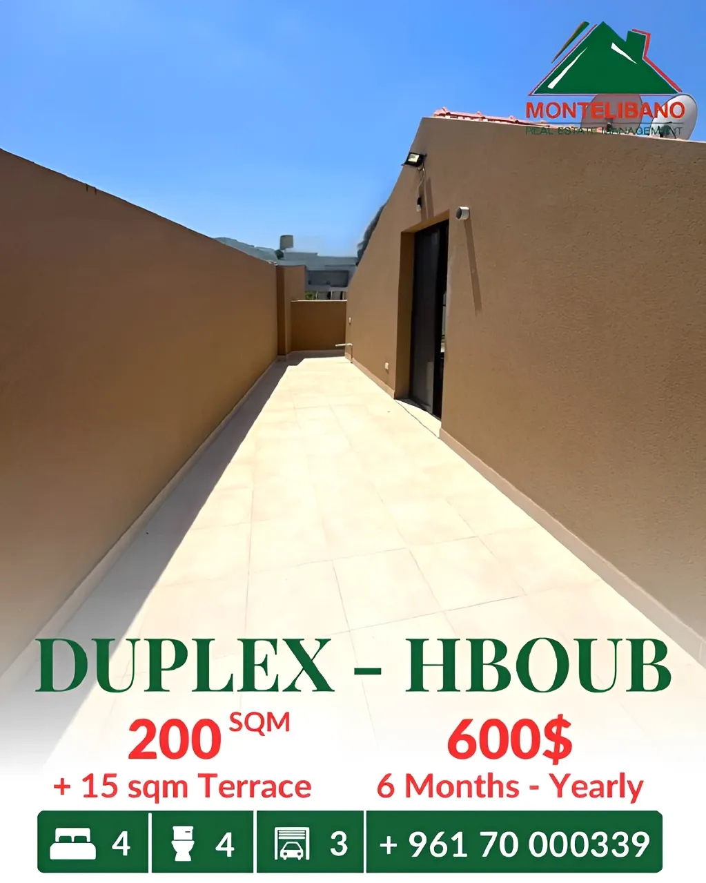 Apartment for rent in Habboub, Lebanon - 4 bed, 4 bath