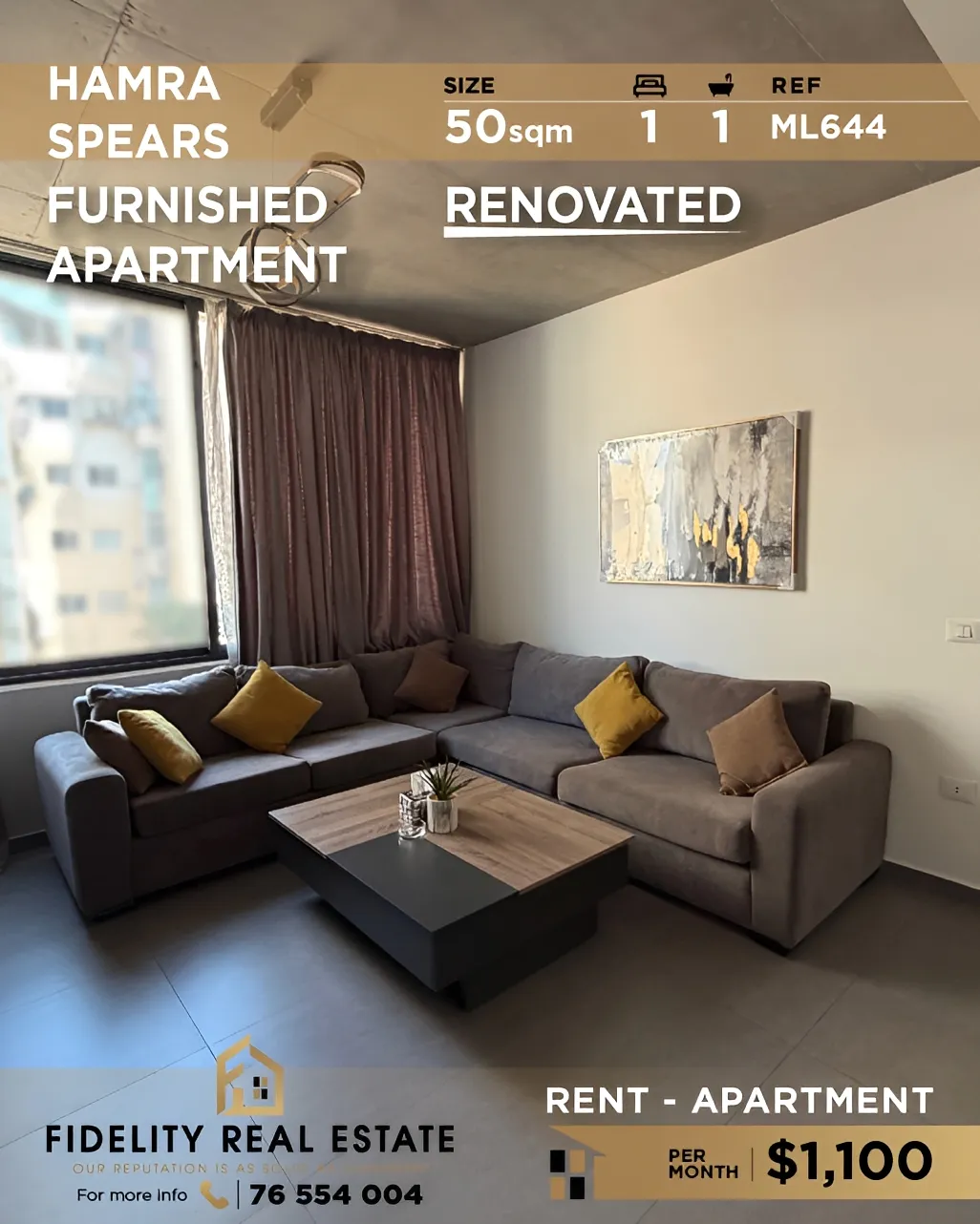 Apartment for rent in Hamra, Beirut, Lebanon