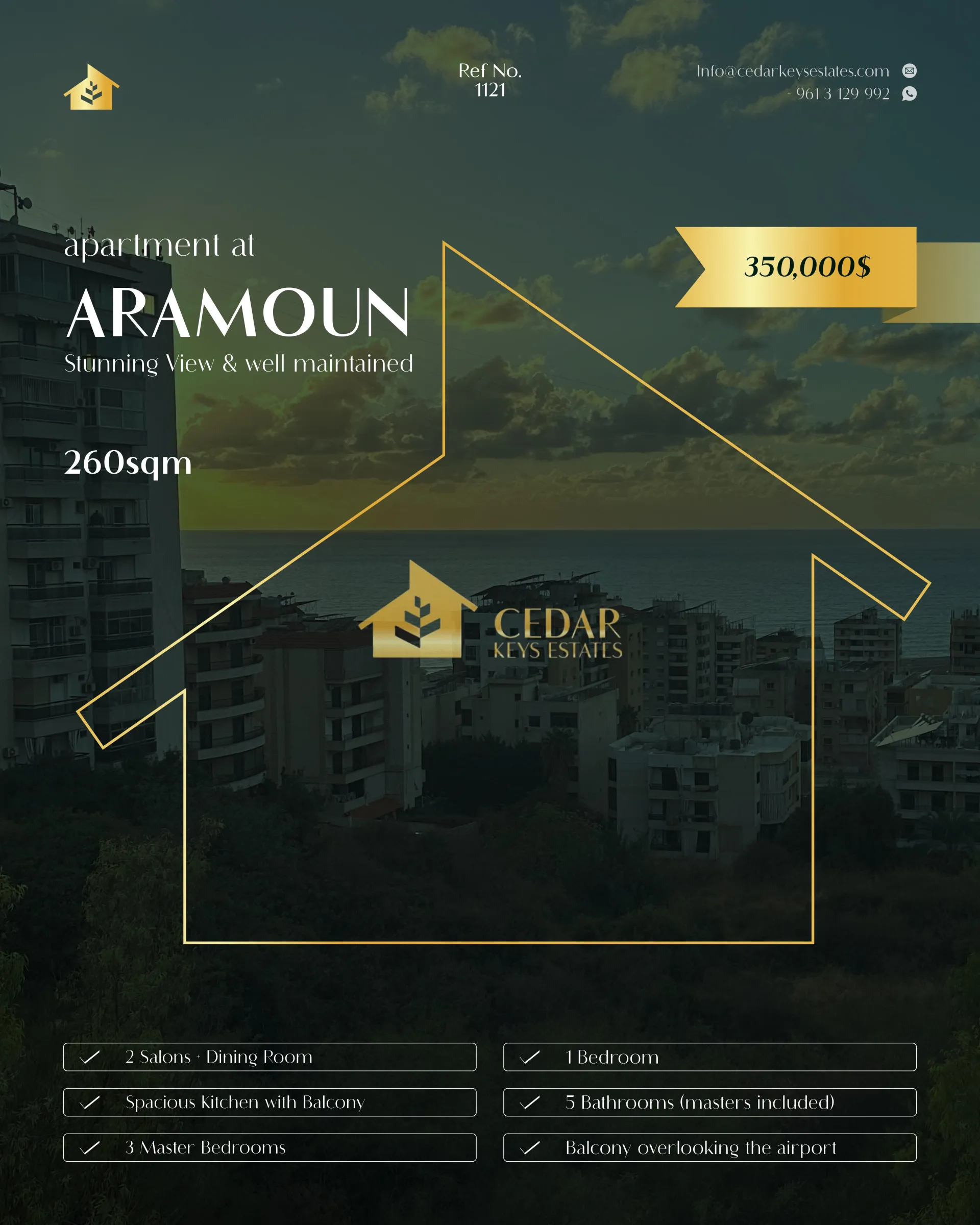 Apartment for sale in Aaramoun, Lebanon
