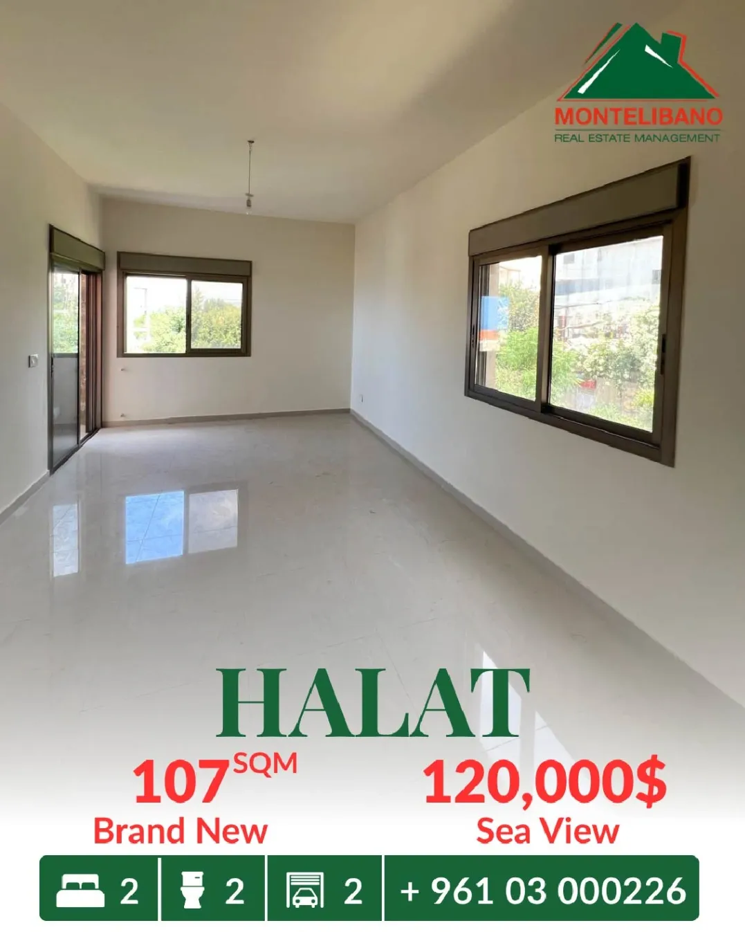 Apartment for sale in Halat, Lebanon - 2 bed, 2 bath