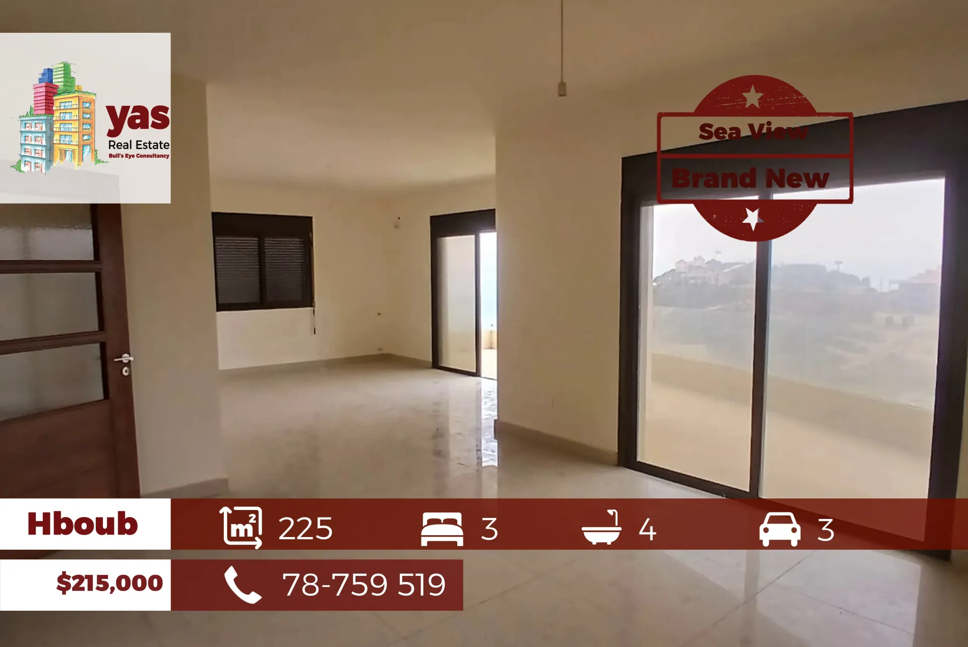 Apartment for Sale in Hboub - 3 bed, 4 bath