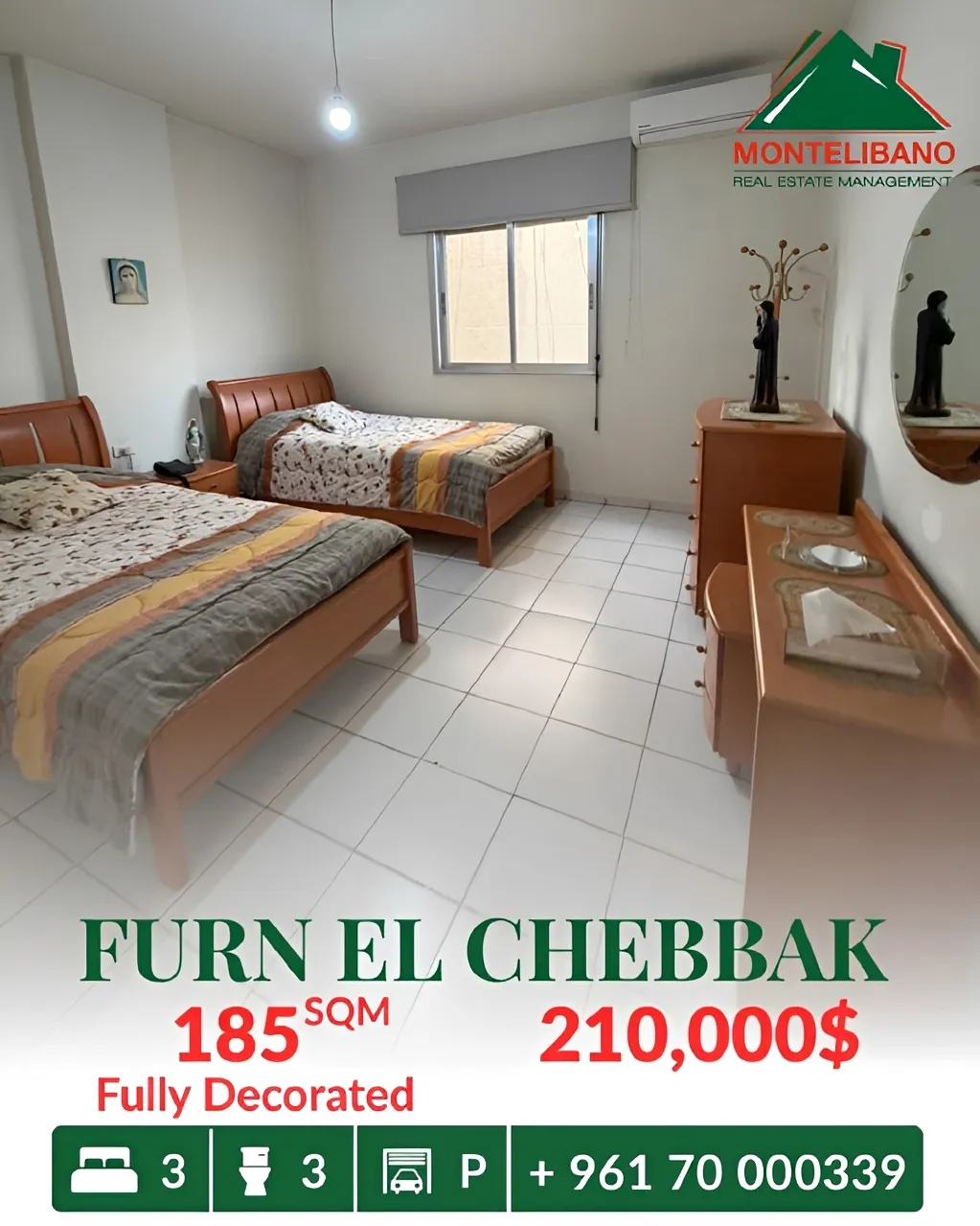 Apartment for sale in Forn El Chebbak
