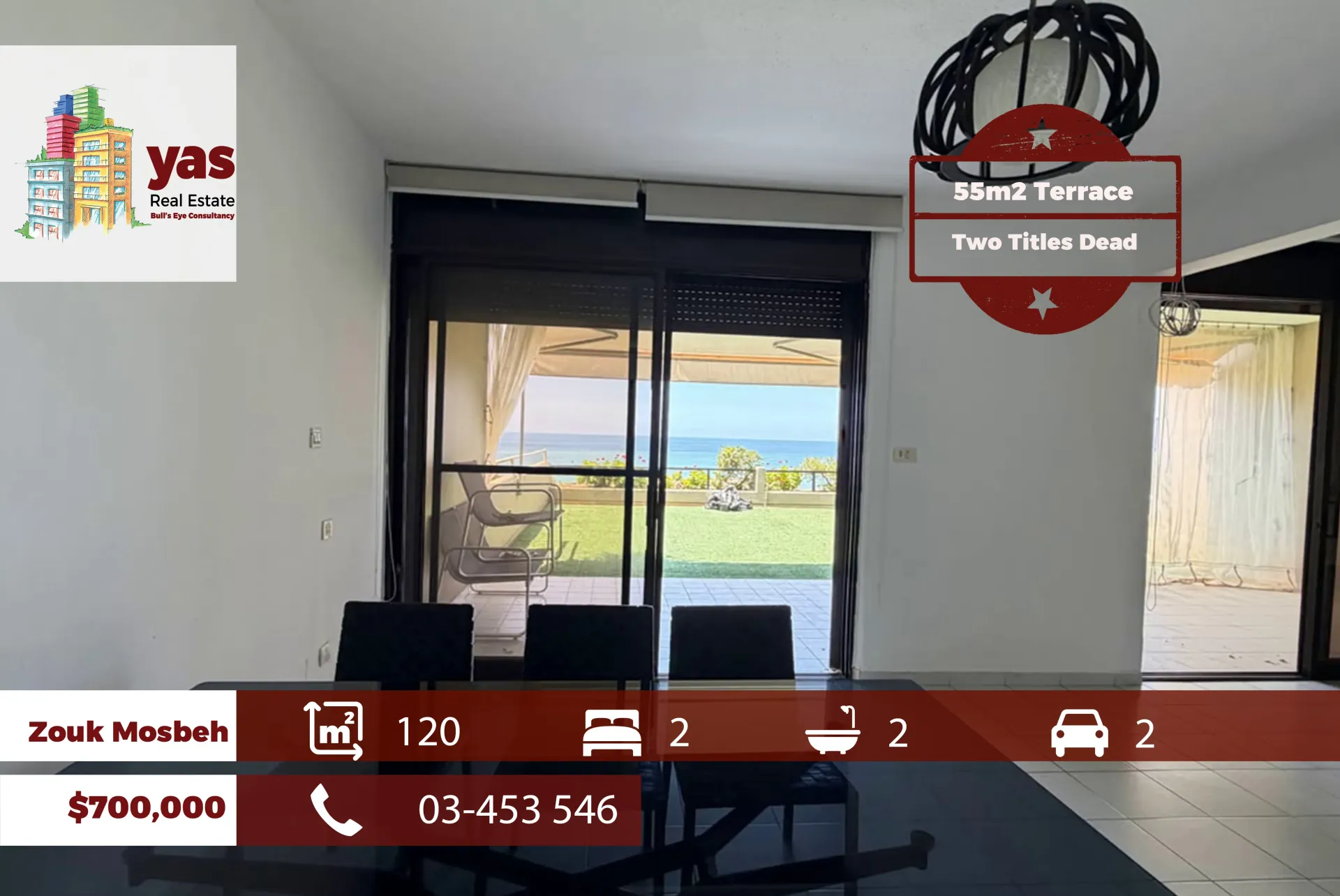 Apartment for Sale in Zouk Mosbeh - 2 bed, 2 bath