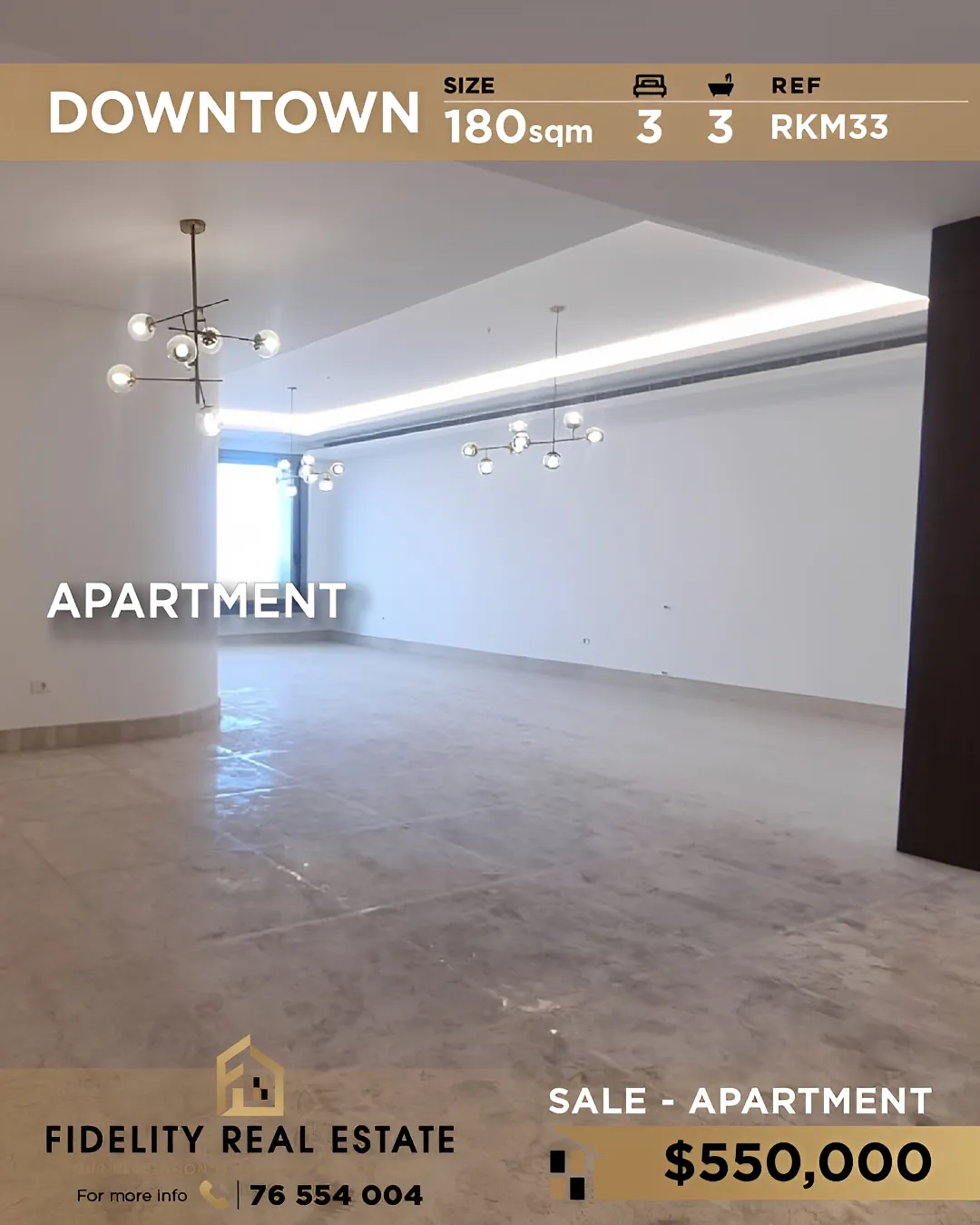 Apartment for sale in Downtown, beirut, Lebanon