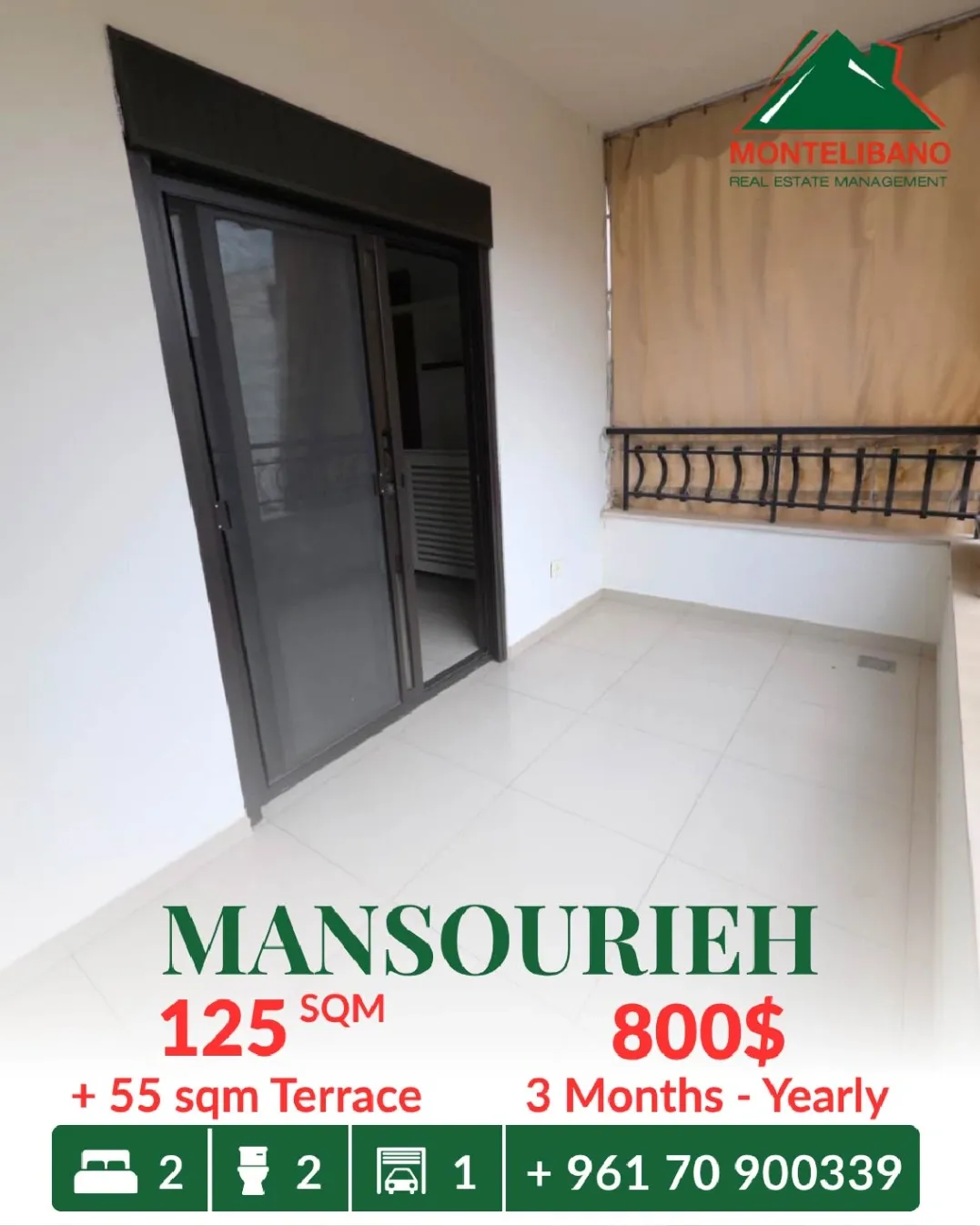 Apartment for rent in Mansourieh, Lebanon