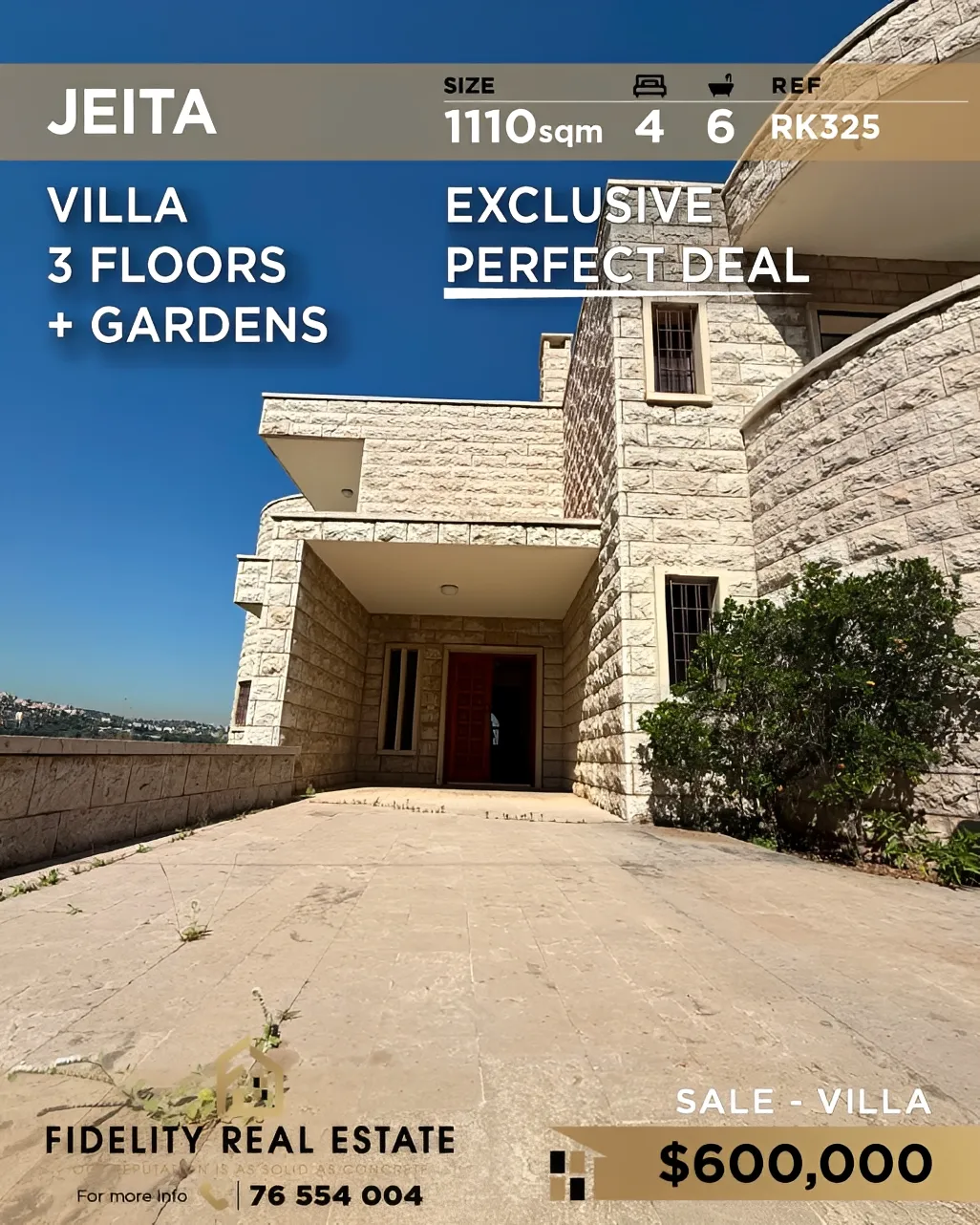 Villa for sale in Jeita, Lebanon - 4 bed, 6 bath