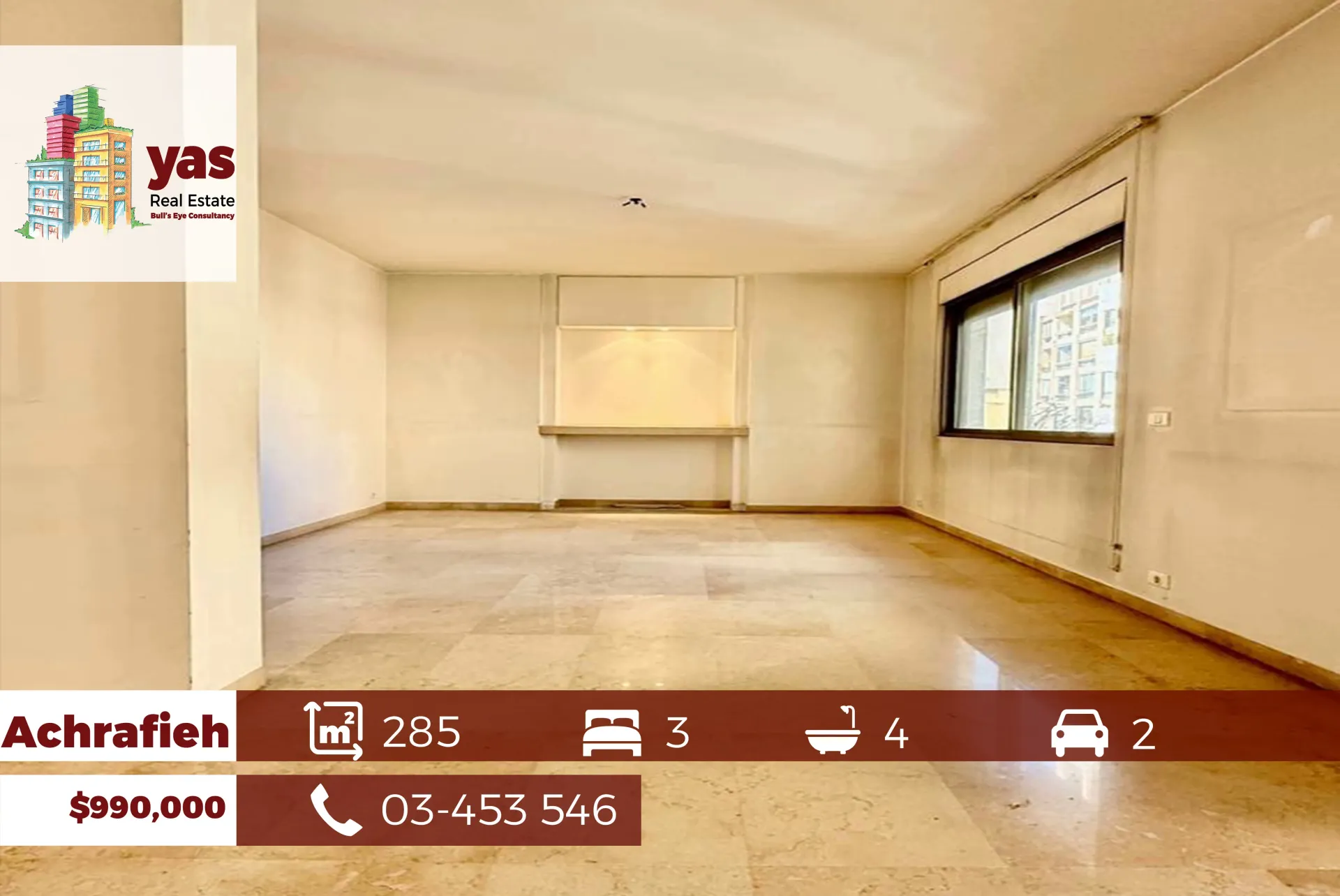 Apartment for Sale in Achrafieh