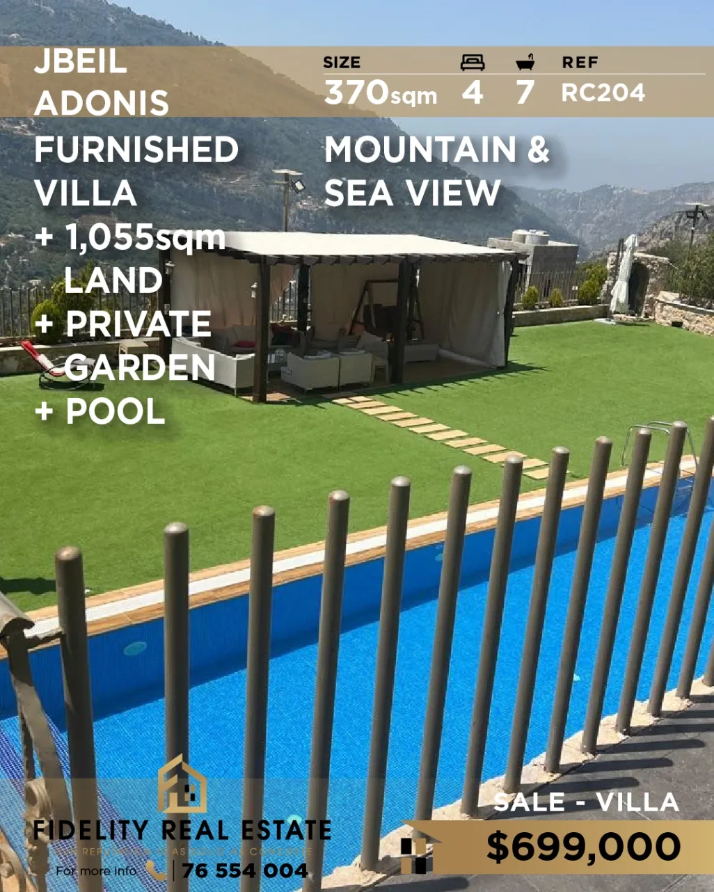 Villa for sale in Jbeil, Lebanon - 4 bed, 7 bath