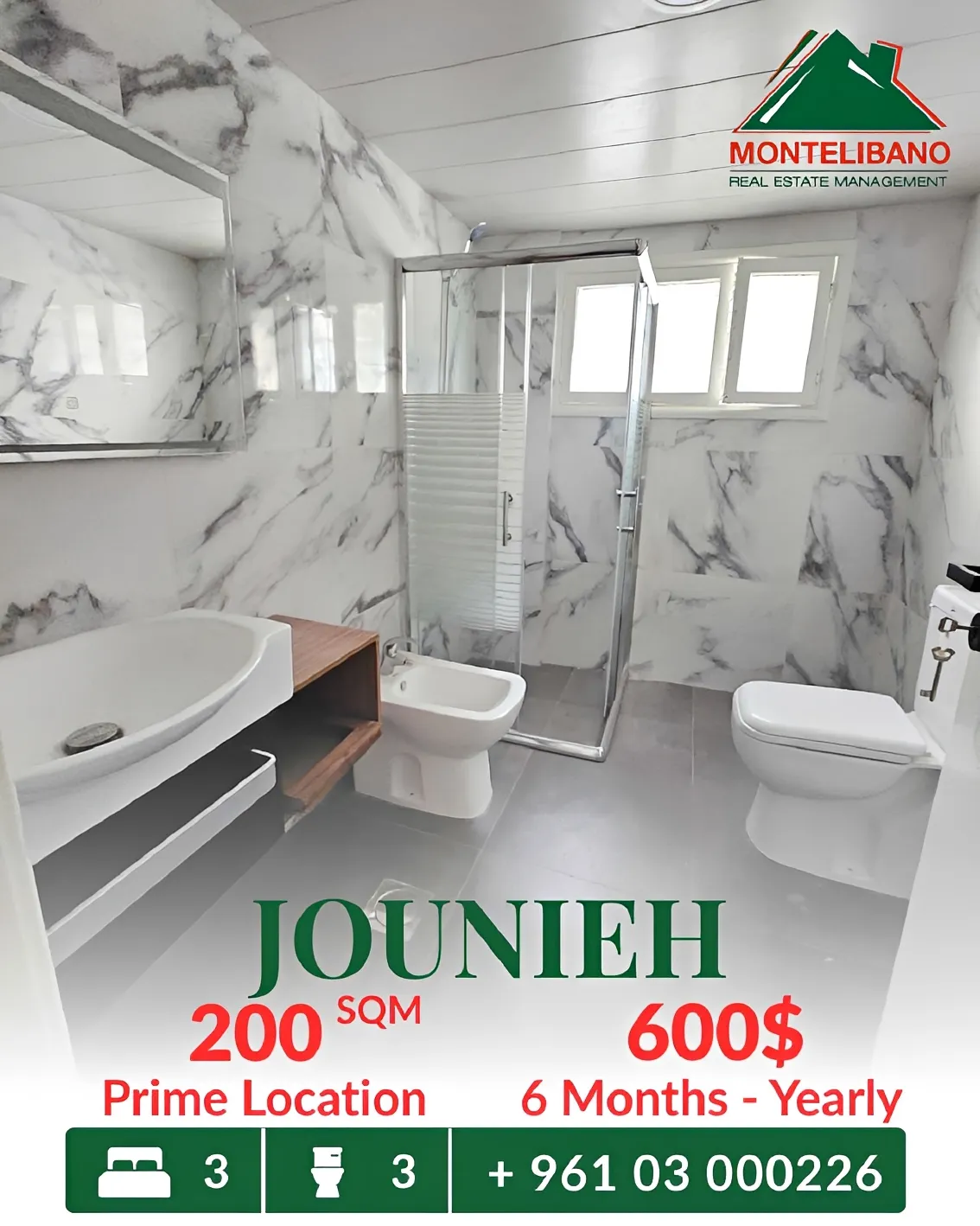 Apartment for rent in Jounieh, Lebanon