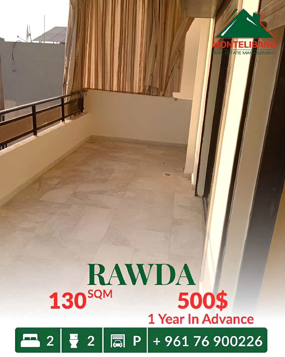 Apartment for rent in Rawda, Metn, Lebanon