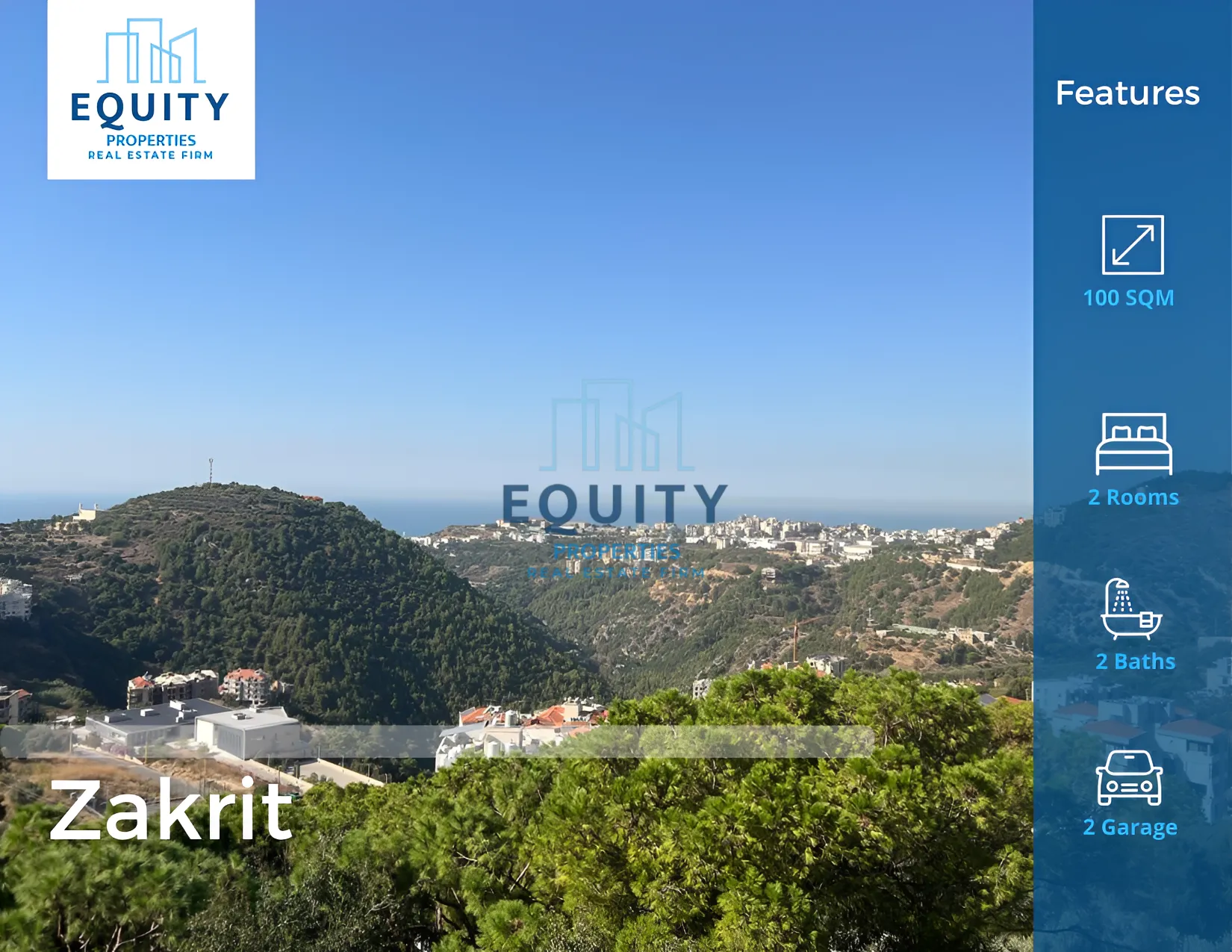 Apartment for Sale in Zakrit - 2 bed, 2 bath