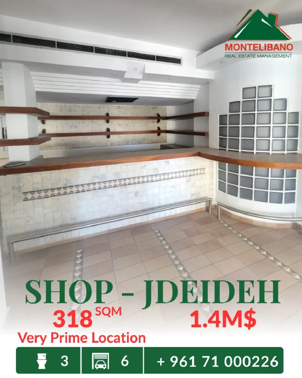 Shop for sale in Jdeideh, Lebanon